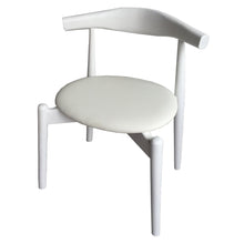 Load image into Gallery viewer, Hannah Chair - Round Seat - White &amp; White Leather
