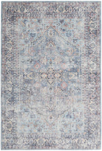 Load image into Gallery viewer, Nicole Curtis Series 1 SR104 Light Grey/Blue *Machine Washable*
