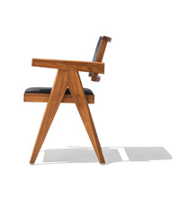 Load image into Gallery viewer, Maïa Dining Chair - Walnut &amp; Black Leather - GFURN
