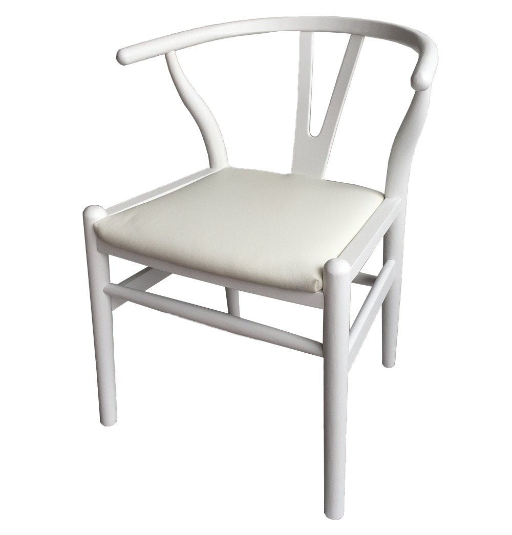 Dagmar Chair - White & White Leather