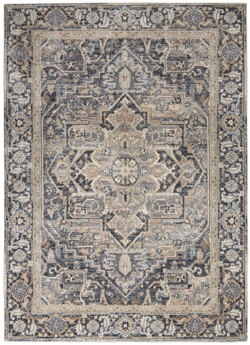 Kathy Ireland Moroccan Celebration 8'x11' Area Rug KI381 Navy