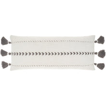 Load image into Gallery viewer, LIFE STYLES SH037 GREY 12&quot; X 30&quot; THROW PILLOW
