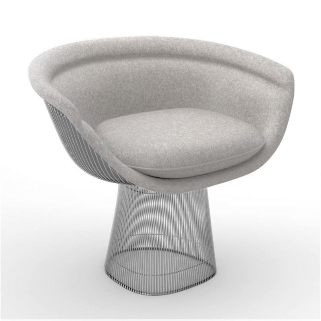 Lovise Wire Lounge Chair - Light Grey Cashmere - GFURN