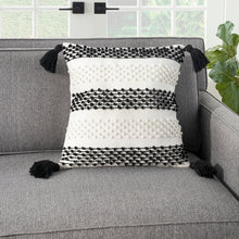 Load image into Gallery viewer, OUTDOOR PILLOW VJ062 BLACK WHITE 18&quot; X 18&quot; THROW PILLOW

