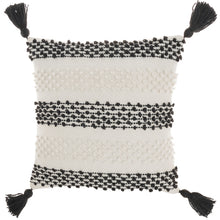 Load image into Gallery viewer, OUTDOOR PILLOW VJ062 BLACK WHITE 18&quot; X 18&quot; THROW PILLOW
