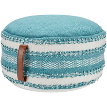 Load image into Gallery viewer, OUTDOOR PILLOW VJ088 TURQUOISE 20&quot; X 20&quot; X 12&quot; POUF

