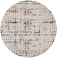Load image into Gallery viewer, Nourison Rustic Textures 8&#39; Round Area Rug RUS06 Ivory Blue
