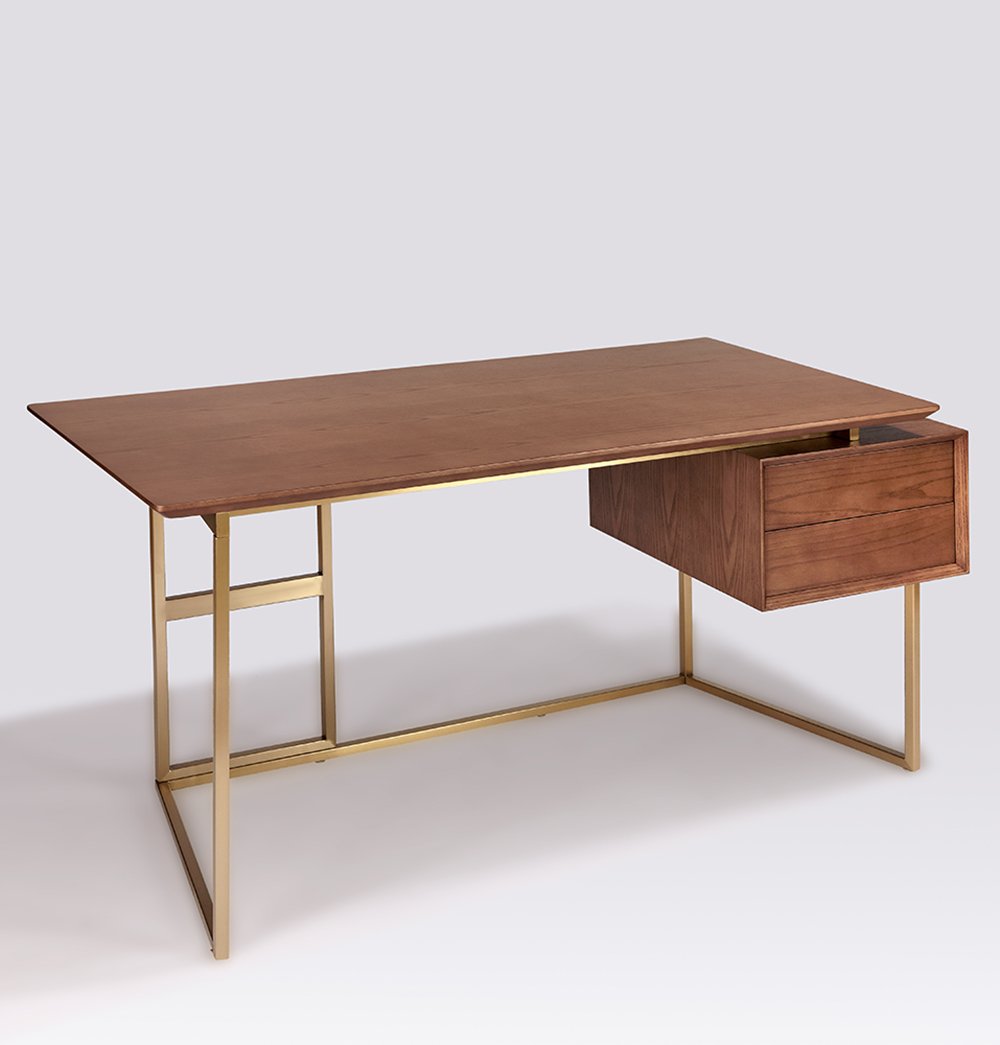 Frej Modern Desk - Walnut - GFURN