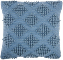 Load image into Gallery viewer, Mina Victory Life Styles Woven Diamonds Ocean Throw Pillow GC103 18&quot;X18&quot;
