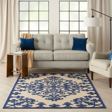 Load image into Gallery viewer, Nourison Aloha ALH12 Navy 5&#39;x8&#39; Indoor-outdoor Area Rug ALH12 Navy

