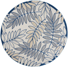 Load image into Gallery viewer, Nourison Aloha 8&#39; Round Area Rug ALH18 Ivory/Navy
