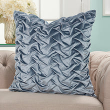 Load image into Gallery viewer, Nourison Life Styles Powder Velvet Pleated Waves Throw Pillow L0064 22&quot; x 22&quot;
