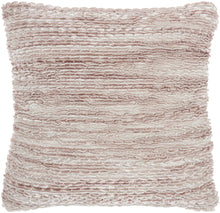 Load image into Gallery viewer, Mina Victory Life Styles Woven Ribbon Loops Blush Throw Pillow DC257 - 20&quot; x 20&quot;

