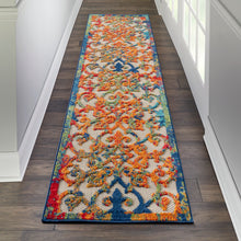 Load image into Gallery viewer, Nourison Aloha ALH21 10&#39; Runner Multicolor Easy-care Indoor-outdoor Rug ALH21 Multicolor
