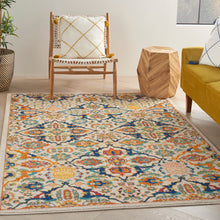 Load image into Gallery viewer, Nourison Allur 5&#39; x 7&#39; Ivory Multicolor Area Rug ALR03 Ivory Multicolor
