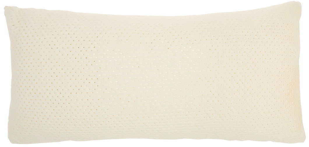 Nourison Fur Dot Foil Print Ivory Throw Pillow VV021 1'2
