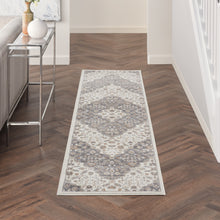 Load image into Gallery viewer, Nourison Elation 8&#39; Runner Area Rug ETN08 Ivory Grey
