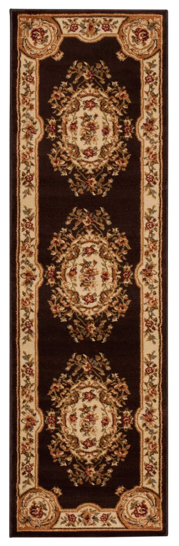 Nourison Paramount PAR37 Brown 7' Runner Hallway Rug PAR37 Chocolate
