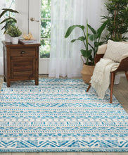 Load image into Gallery viewer, Nourison Kamala DS503 Blue and White 5&#39;x7&#39; Area Rug DS503 Ivory/Blue
