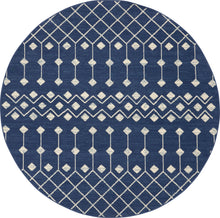 Load image into Gallery viewer, Nourison Grafix 8&#39; Round Navy Area Rug GRF37 Navy
