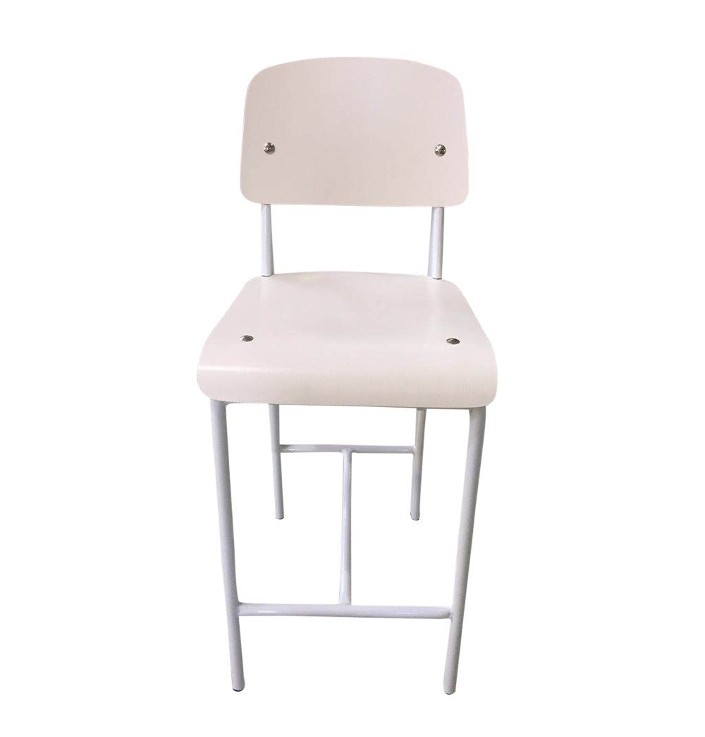 Anaïs Counter Stool - White Seat/Back & White Frame - GFURN