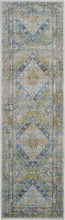 Load image into Gallery viewer, Nourison Ankara Global ANR07 Blue and Green 8&#39; Runner Low-pile Hallway Rug ANR07 Blue/Green
