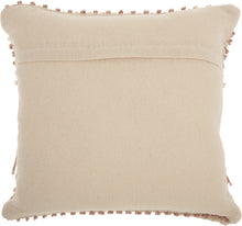 Load image into Gallery viewer, Mina Victory Life Styles Boho Fringe Blush Throw Pillow DC454 20&quot; x 20&quot;
