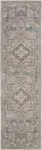 Load image into Gallery viewer, Kathy Ireland Moroccan Celebration 8&#39; Runner Area Rug KI382 Silver
