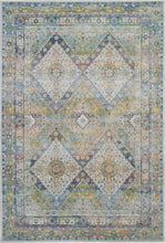 Load image into Gallery viewer, Nourison Ankara Global ANR07 Blue and Green 5&#39;x8&#39; Farmhouse Area Rug ANR07 Blue/Green
