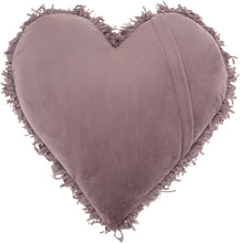 Load image into Gallery viewer, Mina Victory Frame Heart Lavender Shag Throw Pillow TL001 18&quot; x 18&quot;
