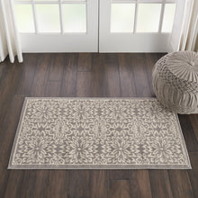 Load image into Gallery viewer, Nourison Jubilant 2&#39; x 4&#39; Small Grey Floral Area Rug JUB06 Ivory/Grey
