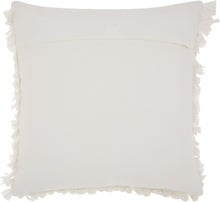 Load image into Gallery viewer, Mina Victory Paper Loop Shag White Throw Pillow DL058 20&quot; x 20&quot;
