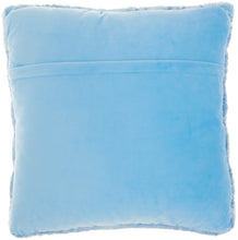 Load image into Gallery viewer, Mina Victory Faux Ruched Rabbit Fur Ocean Throw Pillow SN101 20&quot;X20&quot;
