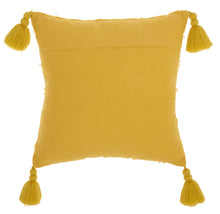 Load image into Gallery viewer, Mina Victory Life Styles Hand Knotted Velvet Yellow Throw Pillow AZ044 18&quot; x 18&quot;
