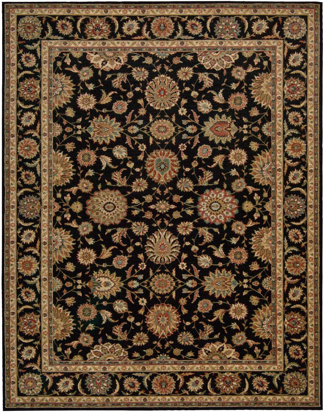 Nourison Living Treasures LI05 Black 8'x11' Rug LI05 Black