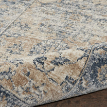 Load image into Gallery viewer, Malta by kathy ireland Home MAI13 Blue/Ivory 8&#39; Runner Area Rug MAI13 Blue/Ivory
