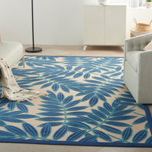 Load image into Gallery viewer, Nourison Aloha ALH18 Navy Blue and White 6&#39;x9&#39; Indoor-outdoor Area Rug ALH18 Navy
