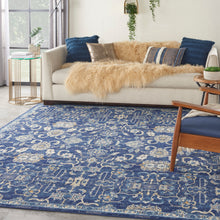 Load image into Gallery viewer, Nourison Grafix GRF24 Navy Blue 7&#39;x10&#39; Persian Area Rug
