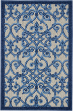 Load image into Gallery viewer, Nourison Aloha 3&#39;x4&#39; Blue Patio Area Rug ALH21 Grey/Blue
