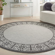 Load image into Gallery viewer, Nourison Country Side 8&#39; Round Area Rug CTR03 Ivory/Charcoal
