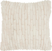 Load image into Gallery viewer, Mina Victory Life Styles Velvet Cobblestone Ivory Throw Pillow YS102 20&quot; x 20&quot;
