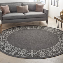 Load image into Gallery viewer, Nourison Country Side 8&#39; Round Area Rug CTR03 Charcoal
