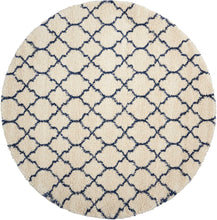 Load image into Gallery viewer, Nourison Amore AMOR2 Blue and Ivory 8&#39; Round Rug AMOR2 Ivory/Blue
