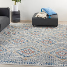 Load image into Gallery viewer, Nourison Concerto 8&#39; x 10&#39; Area Rug CNC16 Blue/Ivory
