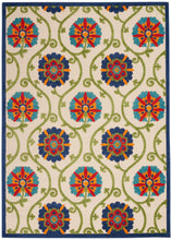 Load image into Gallery viewer, Nourison Aloha ALH19 5&#39;x8&#39; Blue Multicolor Easy-care Indoor-outdoor Rug ALH19 Blue/Multicolor
