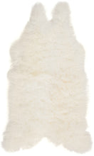 Load image into Gallery viewer, Mina Victory Free Form Tibetan Lamb White Couture Rug PR130 3&#39;X 5&#39;
