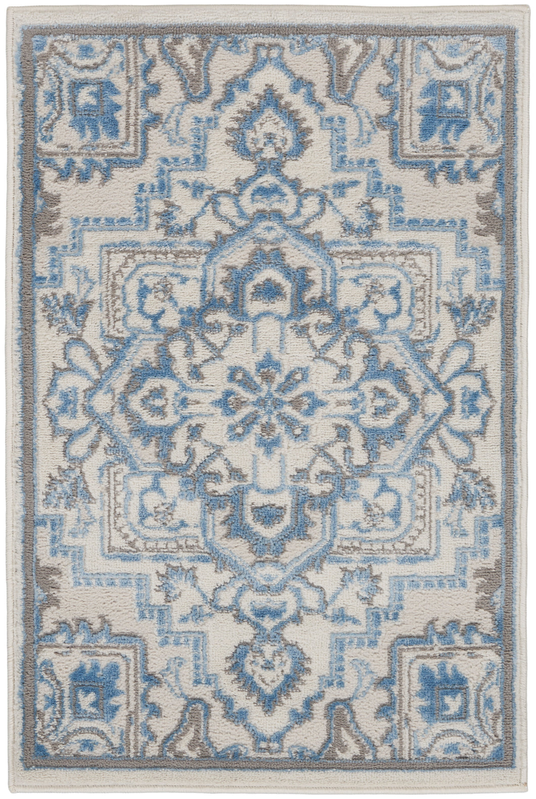 Nourison Elation 2' x 3' Area Rug ETN10 Ivory Blue