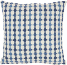 Load image into Gallery viewer, Mina Victory Life Styles Embroidered Dots Blue Throw Pillow SS911 18&quot;X18&quot;
