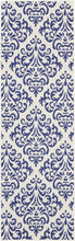 Load image into Gallery viewer, Nourison Grafix GRF06 Navy Blue and White 8&#39; Runner Hallway Rug GRF06 White/Blue
