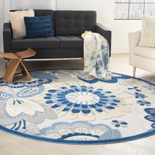 Load image into Gallery viewer, Nourison Aloha 8&#39; Round Area Rug ALH25 Blue/Grey
